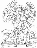 Coloring Angel Guardian Pages God Protection Male Angels Color Children Para School Kids Sunday Dark Sheets Google Guard Print National sketch template