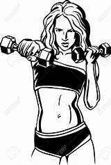 Fitness Vector Clipart Women Girl Muscle Drawing Illustration Powerlifting Gym Female Bodybuilder Bodybuilding Woman Logo Stock Muscles Logos Womens Poster sketch template