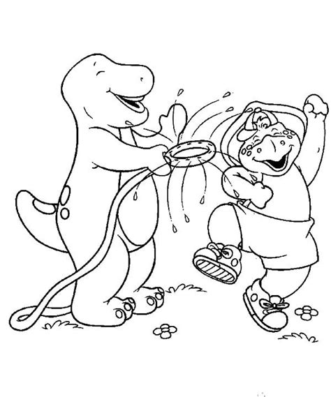 bj  barney happy time coloring pages  place  color