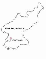 Corea Nordkorea Landkarte Cartine Bandera Landkarten Geografiche Geografie Nazioni Malvorlage Recortar Pegar sketch template