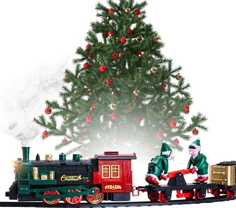 christmas train set    tree  lights  sounds holiday