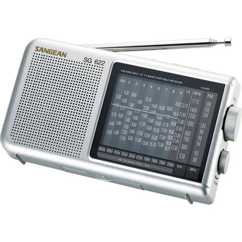 sangean sg  amfmsw analog radio silver tvs electronics