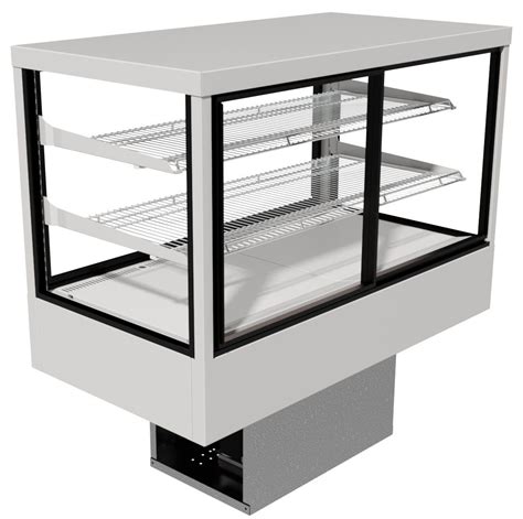 front sliding doors square front festive food display cabinets