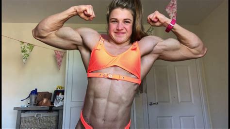 Emily Brand Young Muscle Girl With Huge Biceps Flexing And Workout