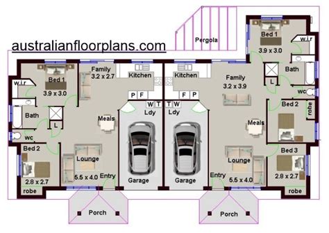 bedroom duplex house plandu dual living plans australia duplex plans australia