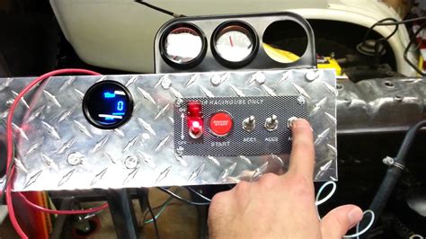 wire   ignition switch engine start push button  toggle panel  indicator light