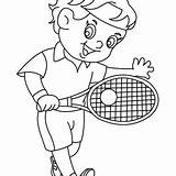Tenis Reves Golpe Ausmalen Tennisspieler Hellokids Player Backhand Yodibujo Derecha Pintar Jugar Pelota Raquetas sketch template