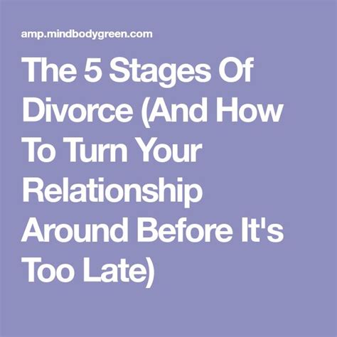 The 5 Stages Of Divorce And How To Turn Your Relationship Around
