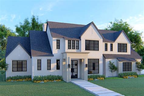 bed  square foot transitional home plan  painted brick exterior chp
