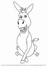 Donkey Shrek Drawing Draw Drawings Step Cartoon Characters Coloring Disney Cute Tutorial Pages Drawingtutorials101 Easy Burro Para Dibujo Colorear Funny sketch template