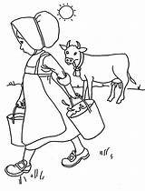 Cow Girl Coloring Pages Milking Done Farm Little Drawing Farmer Color Printable Getdrawings Colorluna sketch template