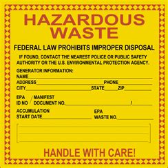 hazardous waste labeling  marking clean management