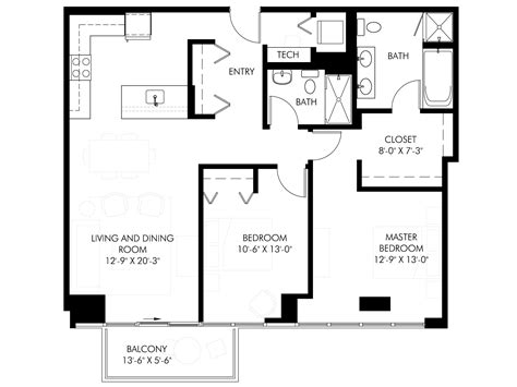 sq ft apartment floor plans floorplansclick