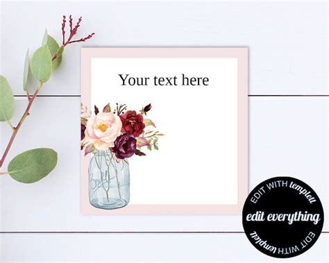 printable bridal shower favor tags template instant