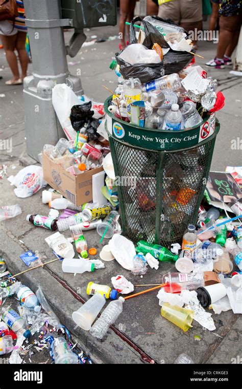 overflowing trash   york stock photo royalty  image