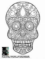 Skull Coloring Sugar Pages Dead Pdf Getcolorings Printable sketch template