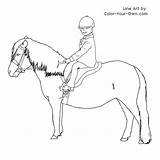 Coloring Saddle Pony Shetland English Pages Under Color Rider Line Drawings Club 9kb 500px sketch template