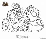 Coloring Fortnite Thanos Pages Printable sketch template