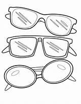Coloring Eyeglasses Pages Sunglasses Three Type Kids Color Worksheets Summer Play Kindergarten Kidsplaycolor Choose Board sketch template