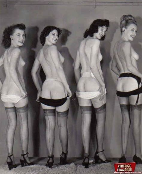 several fifties ladies showing their perfectly shaped butts pichunter
