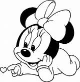 Minnie Mouse Baby Coloring Pages Coloriage Dessin Disney Mickey Colorier Imprimer Facile Color Heart Little K5worksheets Colouring Drawing Cartoon Wecoloringpage sketch template