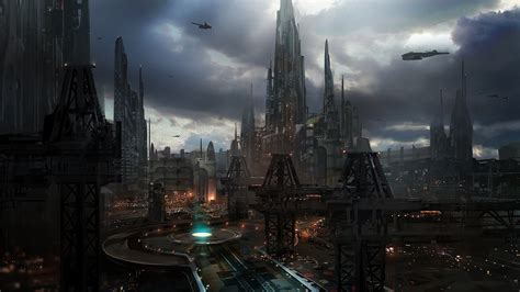 sci fi cityscape concept art  james paick rimaginarycityscapes