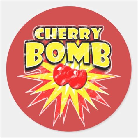cherry bomb sticker zazzle