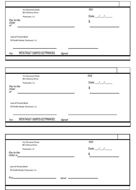 fillable blank check templates   fill word