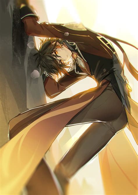 zhongli genshin impact image  pixiv id