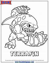 Skylanders Coloring Adventure Terrafin Spyros Earth Un Choisir Tableau sketch template