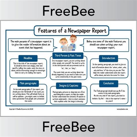 features   newspaper report ks poster  planbee