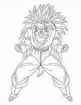 Goku Saiyan Pages Broly Coloringbay sketch template
