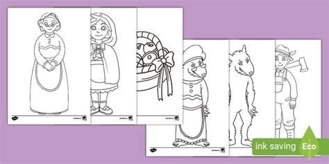 red riding hood colouring sheets teacher