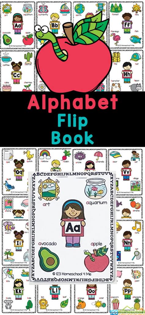 printable alphabet flip book  kids