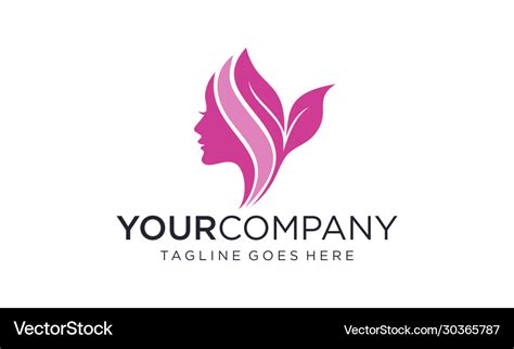 beauty skin care logo design royalty  vector image