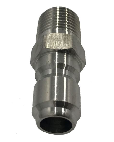 quick coupler plug  mpt stainless steel ebay