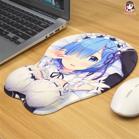 Re Zero Rem Japanese Animation Girl 3d Mouse Pad Oppai Breast Wrist