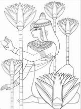 Egyptian Egypt Coloring Ancient Pages Cleopatra Drawing Print Color Gods Girl Sheets Designs Adult Colouring Printable Patterns Goddess Colour Crafts sketch template