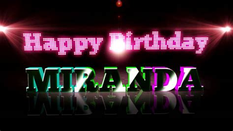happy birthday miranda youtube