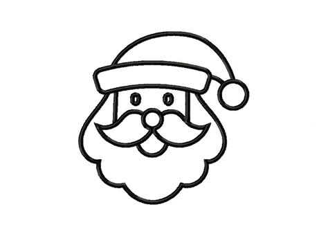 outline santa embroidery design daily embroidery