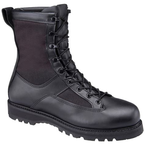 mens matterhorn  combat boots   metallic safety toe black  combat