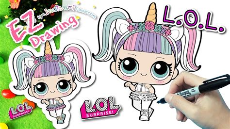 lolsurprise doll unicornhow  drawepseries coloring pages