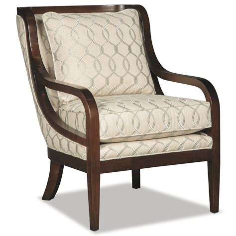 craftmaster   accent chair  exposed wood trim