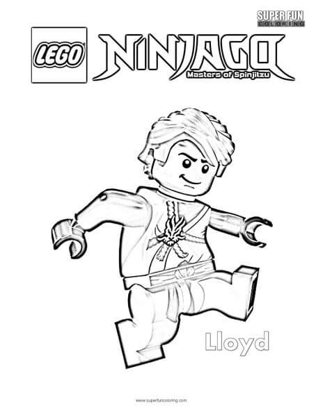 lloyd lego ninjago  colorear ninja dorado