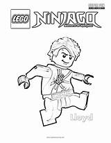 Ninjago Coloring Lloyd Lego Pages sketch template