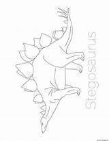 Tracing Dinosaur Stegosaurus sketch template