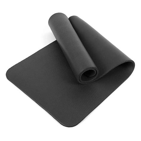 tapis de sol gymnastique fitness yoga      cm en nbr noir  work