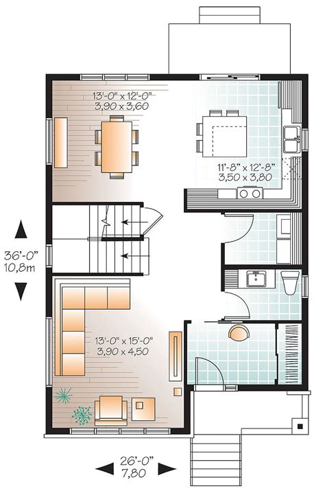 plan dr  story home   narrow lot house   house