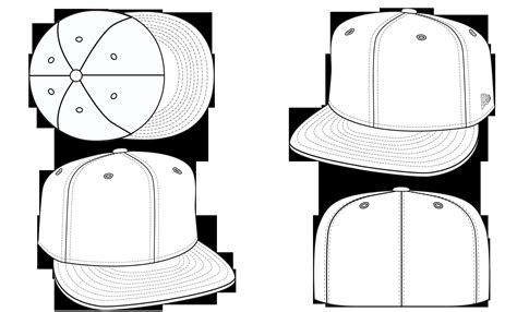 printable baseball cap template