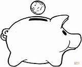 Coloring Bank Money Piggy Pages Saving Pig Clipart Printable Color Outline Kids Sheets Template Sheet Colouring Supercoloring Print Book Pigs sketch template